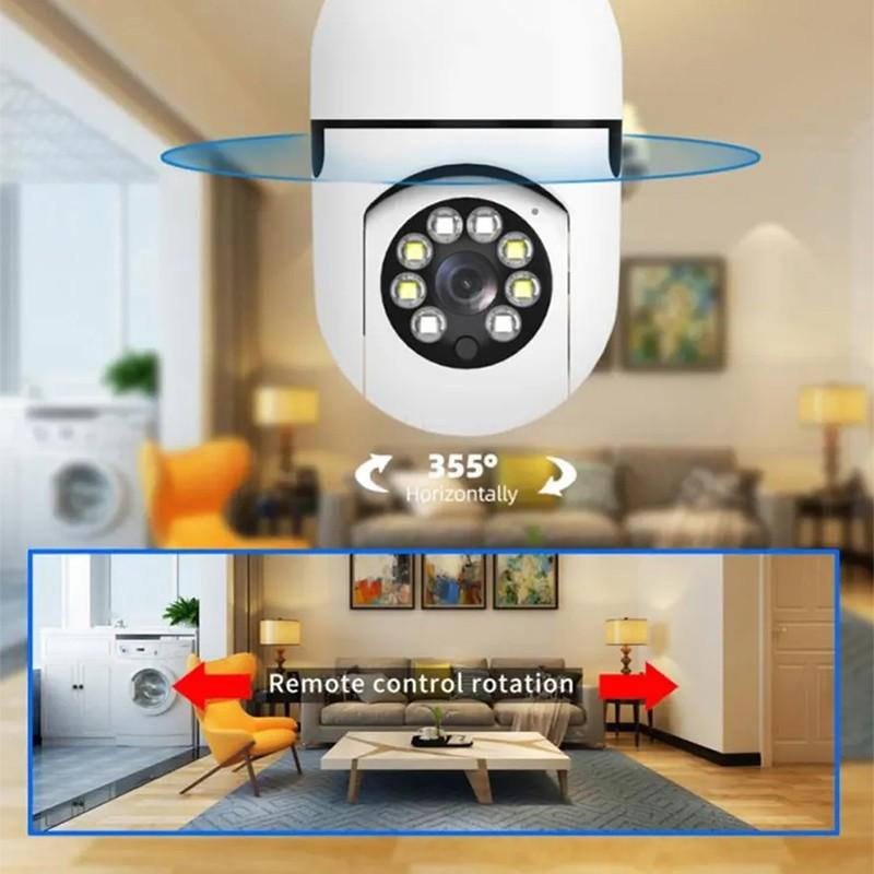 1080P 360 ° Wi-Fi Беспроводная камера наблюдения RC Ночное видение Автоматическая сигнализация слежения за телом 8-кратный цифровой зум Безопасность Радионяня