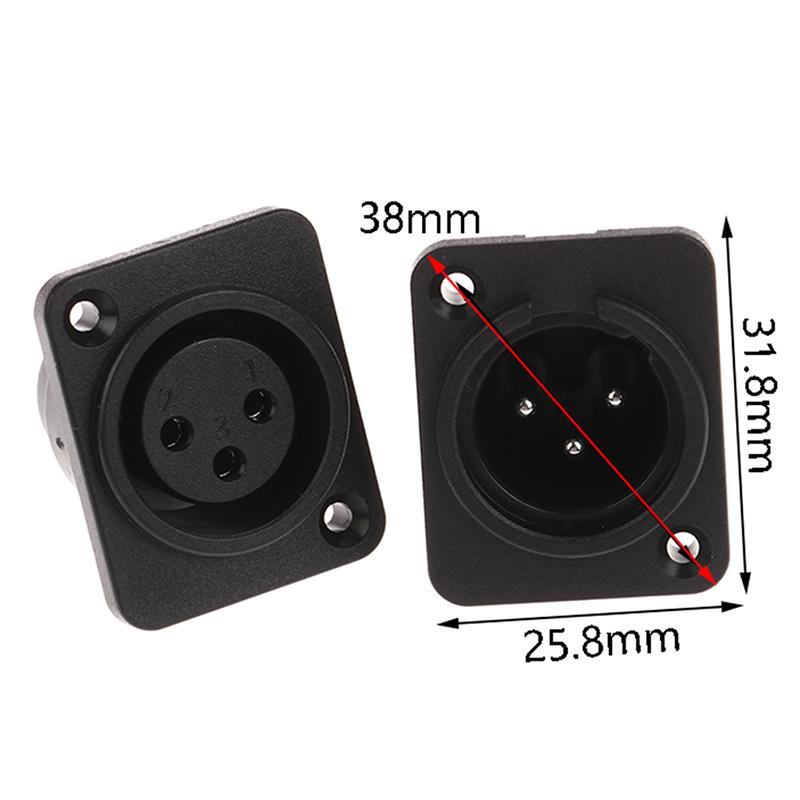 1 шт. Xlr 3-контактный штекерный разъем для панели аудио микрофона
