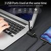 3-портовый USB 3.0-концентратор, мини-USB-адаптер, разветвитель, OTG-адаптер, 5 Гбит/с, высокоскоростное U-ридер для портативных ПК