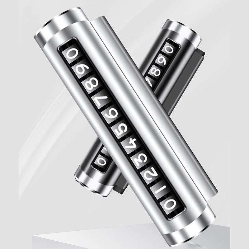 Металлическая карта временной парковки автомобиля Поворотная табличка с номером телефона Алюминиевые наклейки Парковка Остановка в автомобиле-стиль Автоаксессуары