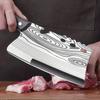 Нож с высокой твердостью и острой режущей кромкой, нож для рубки, кухонный инструмент, специальный нож шеф-повара двойного назначения, для нарезки мяса и овощей