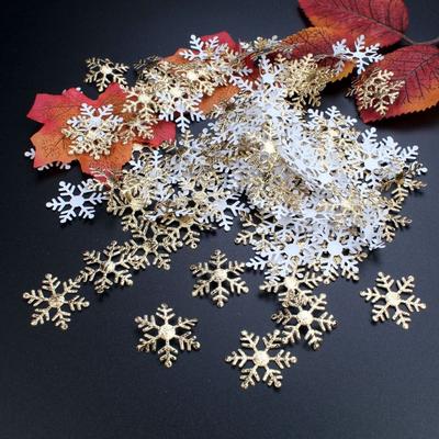 Разноцветное Рождественское конфетти в виде снежинок DIY 1,5 см/2 см/3 см Искусственные снежинки Блестящие пайетки-снежинки Новый год