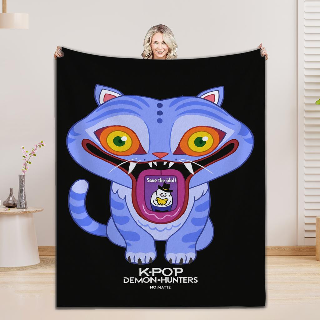 Fashion 3D Blanket K-POP D-Demon H-Hunters Soft Flannel Blanket Warm Comfortable Camping Home Fluffy Soft Blankets For Birthday