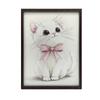 Plakat Urocza Kotek Z Różową Kokardką Plakat Urocza Kotek Z Różową Kokardką, 40X50 Cm, Rama Aluminiowa Złota, Papier Matowy 230 Gsm