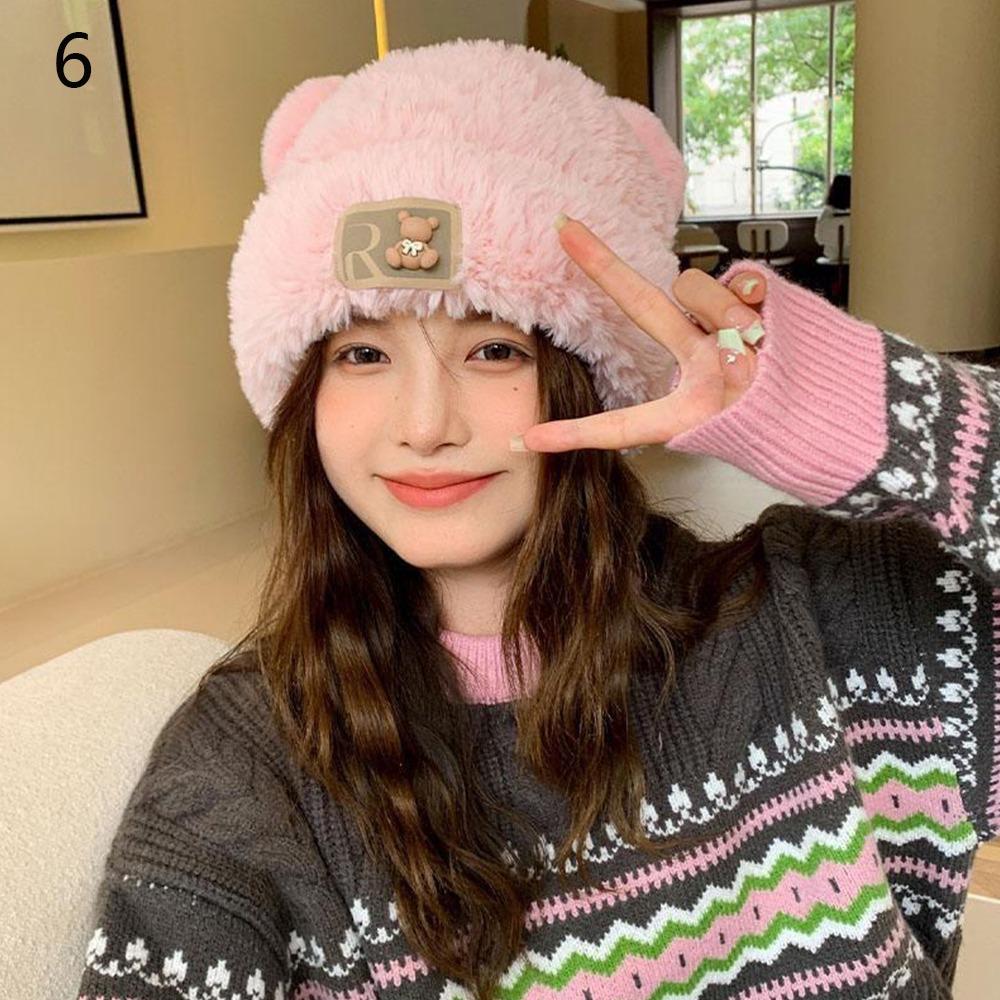 Plush Beanie Hat Ear Protection Bonnet Caps New Knitted Hat