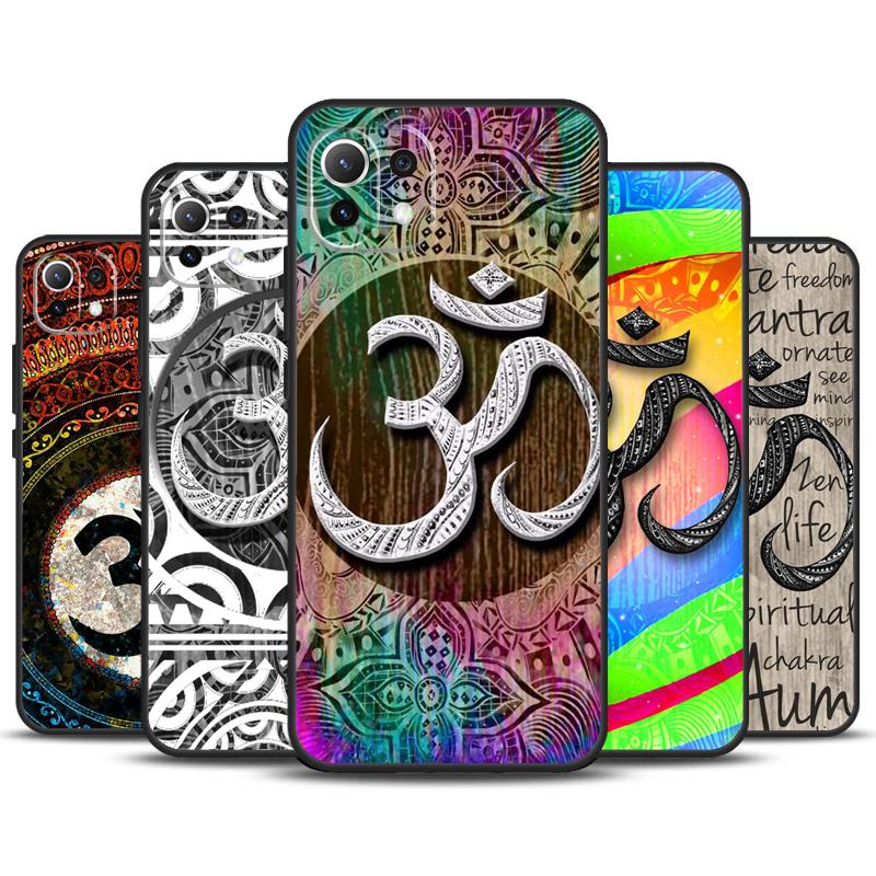 Aum om Namaste Symbol Zen Yoga Case For Xiaomi 13T 14 Pro 11T 12T 12 13 Lite POCO X6 X3 X4 X5 F5 Pro F3 M5s M6 Pro Cover