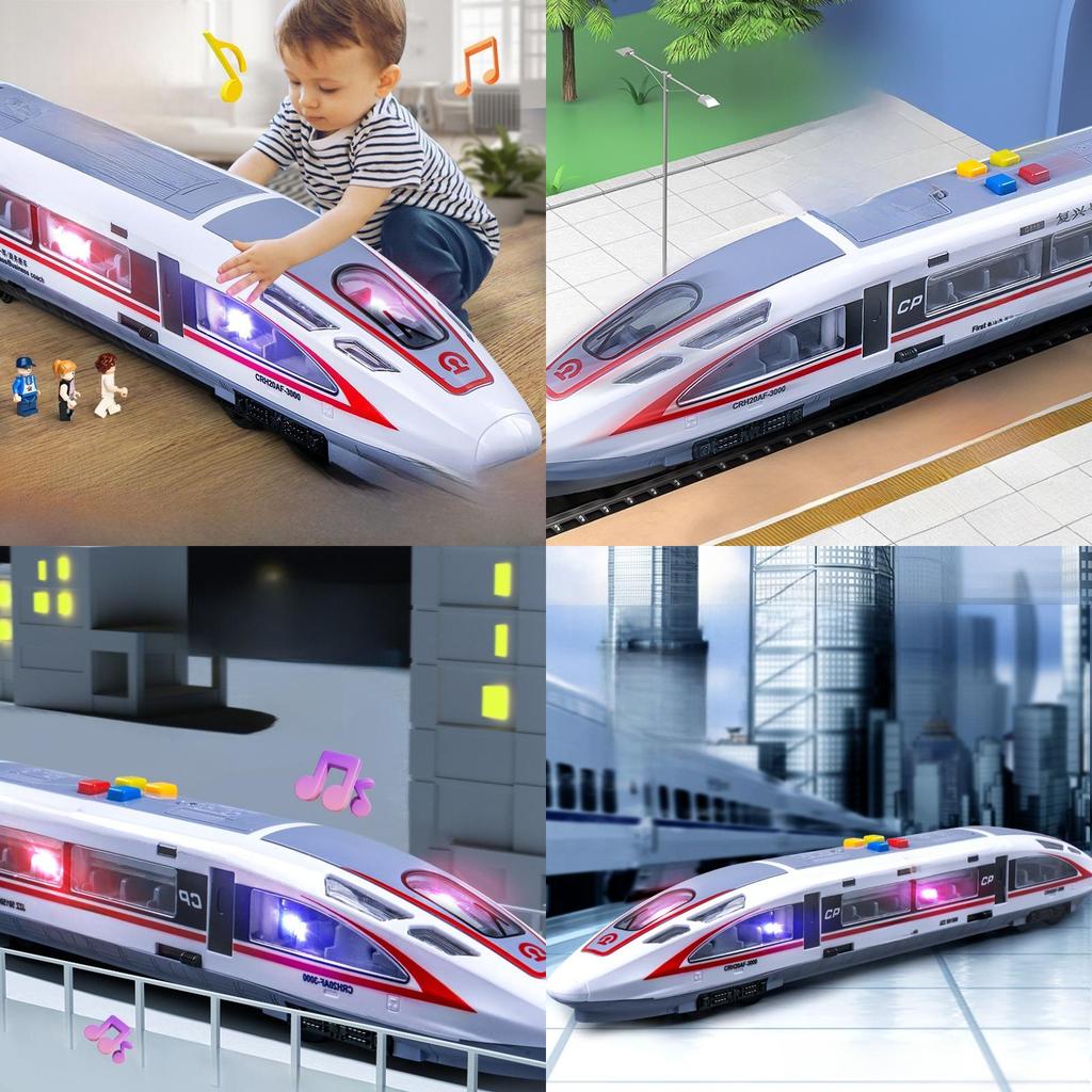 Китайский поезд Реювенации Высокоскоростной Поезд Игрушка Со Светом Музыкой Для Детей Развивающая Игра