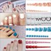 Toe Nail Patches & Foot Gel Polish: False Nails & Stickers for Manicure