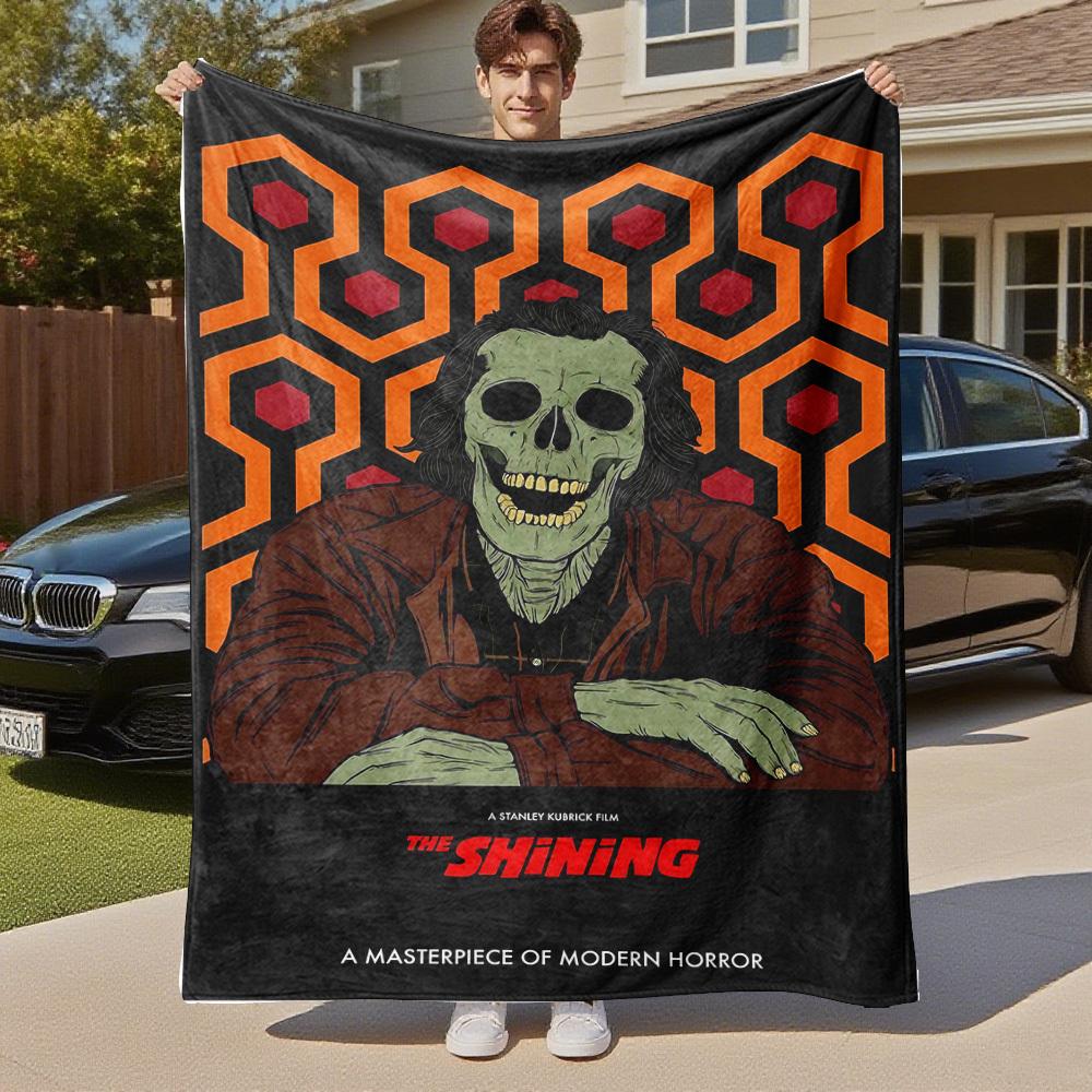 1pc The Shining Outdoor Flannel Blanket Soft Plush Decor for Picnics, camping,Bedroom, Playroom, or Lunch Break, Perfect Gift