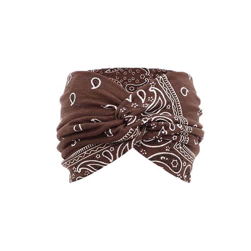 Printed Headband Sports Running Bohemian Face Wash Makeup Hair Cross Wide-brimmed Headband for Women