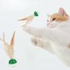 3pcs Cat Elastic Ball Toy Kitten Bouncing Ball with Feathers Itten Funny Chasing Game Cat Feather Toys Cat Accessories
