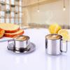 High-quality Stainless Steel Coffee Cup Water Cup Stirring Cup Mug / Milk Cup with Plate & Spoon