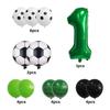 1 Set Balloon Set Soccer Number Shape Leakproof Contrast Color Sport Fans Baby Birthday Party Decoration Arch Balloon Photo Prop