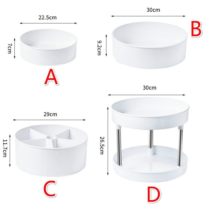 Вращающаяся стойка для хранения приправ, стойка для хранения косметики, 2-слойный поднос для банок со специями и солью, кухонный органайзер, экономящий место, полка, держатель для бытовых принадлежностей