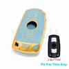YELINGM Чехол для смарт-ключа автомобиля из ТПУ для BMW 1 3 5 6 серии E60 E61 E70 E81 Z4 E87 E90 E91 E92 X1 X5 X3 Защитный чехол Брелок