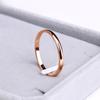 Stainless Steel Rings Rose Gold Anti-allergy Smooth Simple Wedding Couples Rings Bijouterie