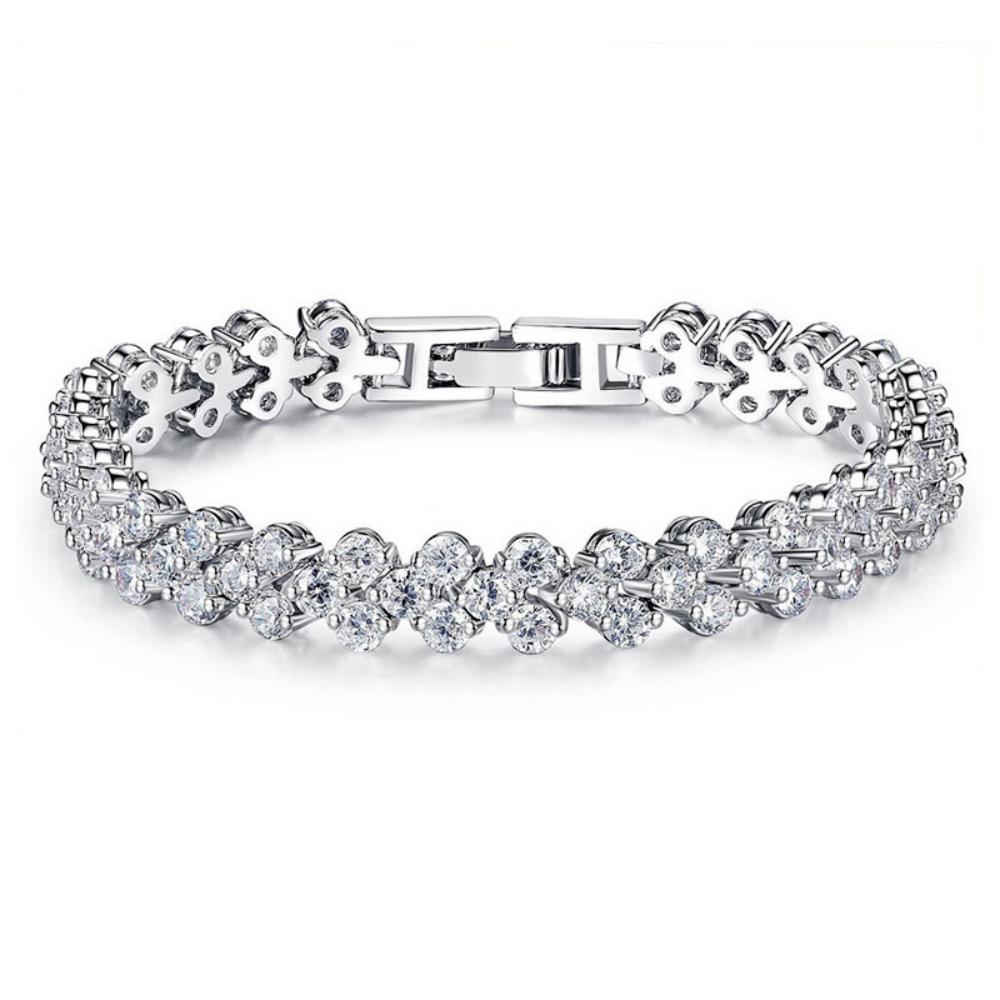 925 Sterling Silver Bracelet Inlaid with Aaaaa Love Zircon Ladies Fashion Birthday Party Wedding Valentine's Day Jewelry Gift