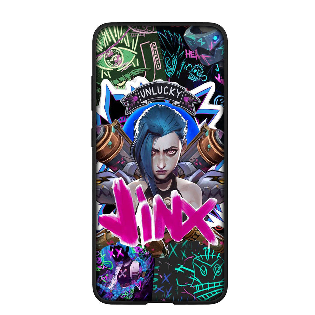 Для iPhone 16 15 Xiaomi Redmi Note 13 12 11 Pro Max X 9 14 Plus XR Samsung Galaxy A15 S24 S23 Huawei OPPO чехол Jayce аниме Arcanes Jinx Vi чехол для телефона