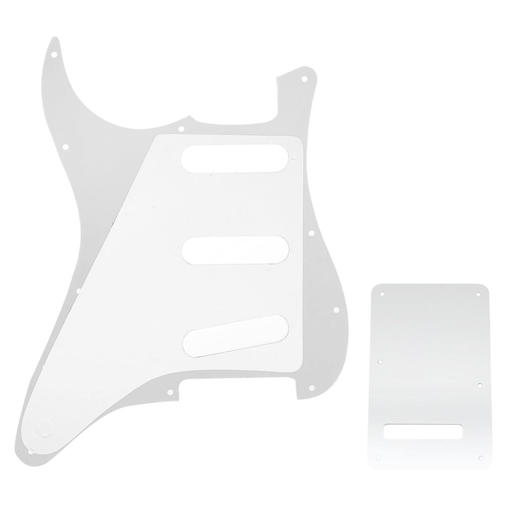 Musiclily SSS Stratocaster Pickguard and Backplate Set for Standard Stratocaster Electric Guitars, Made in the USA/Mexico, 4-Ply Bronze Pearl