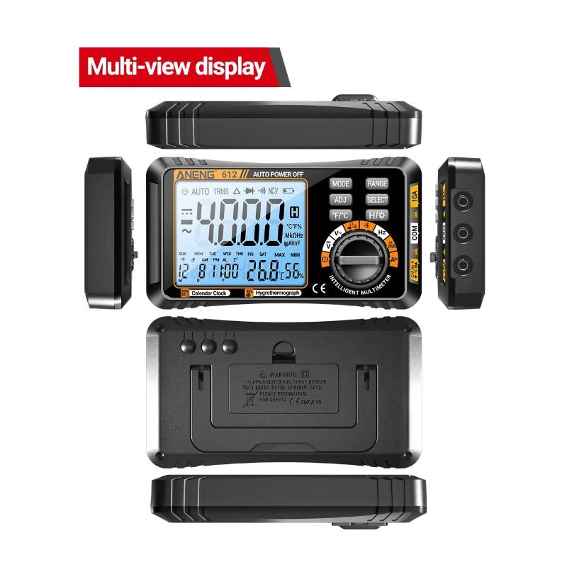 2026 Digital Multimeters 3 in1 ANENG 612 Smart Professional AC/DC Current Voltage Capacitance Measurement Multimetro Test Tools with Digital Display