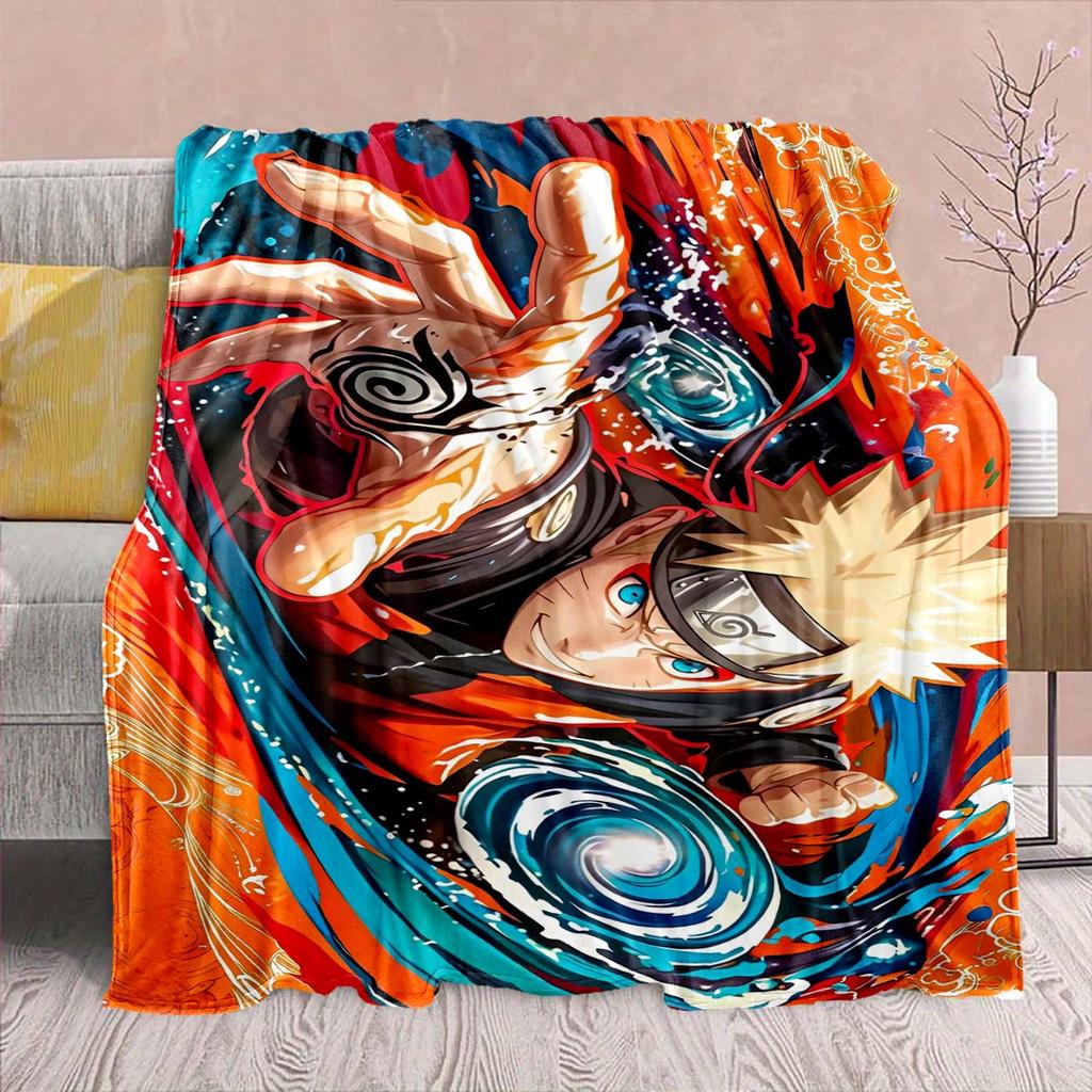 Naruto Anime Flannel Blanket - Soft Warm Perfect for Sofa, Bedding Camping Travel Office Home Decor 