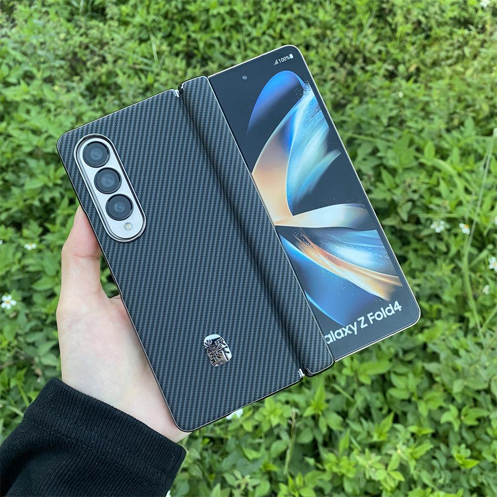 Кожаный и Кевларовый Чехол для Samsung ZFold - ZFold6, ZFold5, ZFold3 Защита Шарнира, ZFold4 Электроокрашивание