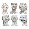 Fanyil Joy Planter Resin Sculpted Sheremart Joy Planter Face Statue Flower Pot with Feet for Indoor Outdoor Plants Decoration