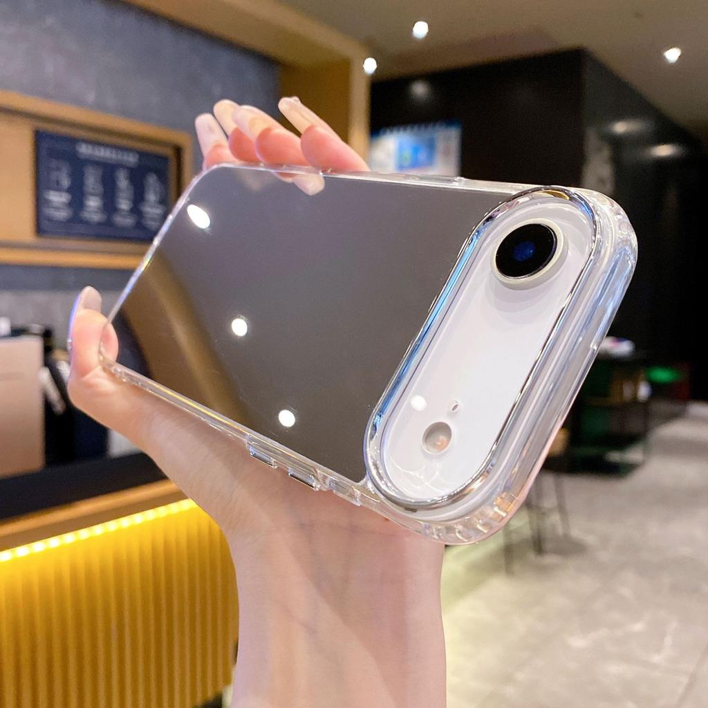 Зеркальные чехлы для телефонов подходят для Apple 17 Pro Max Модный 16, Зеркало для макияжа 15, Большое отверстие 13/14, Защитный чехол 11