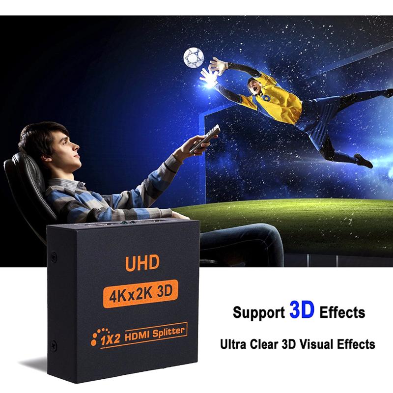4k X 2k Hd Hdmi-compatible Splitter 1 In 2 Out Hdmi-compatible Splitter Switcher 1 X 2 For Tv