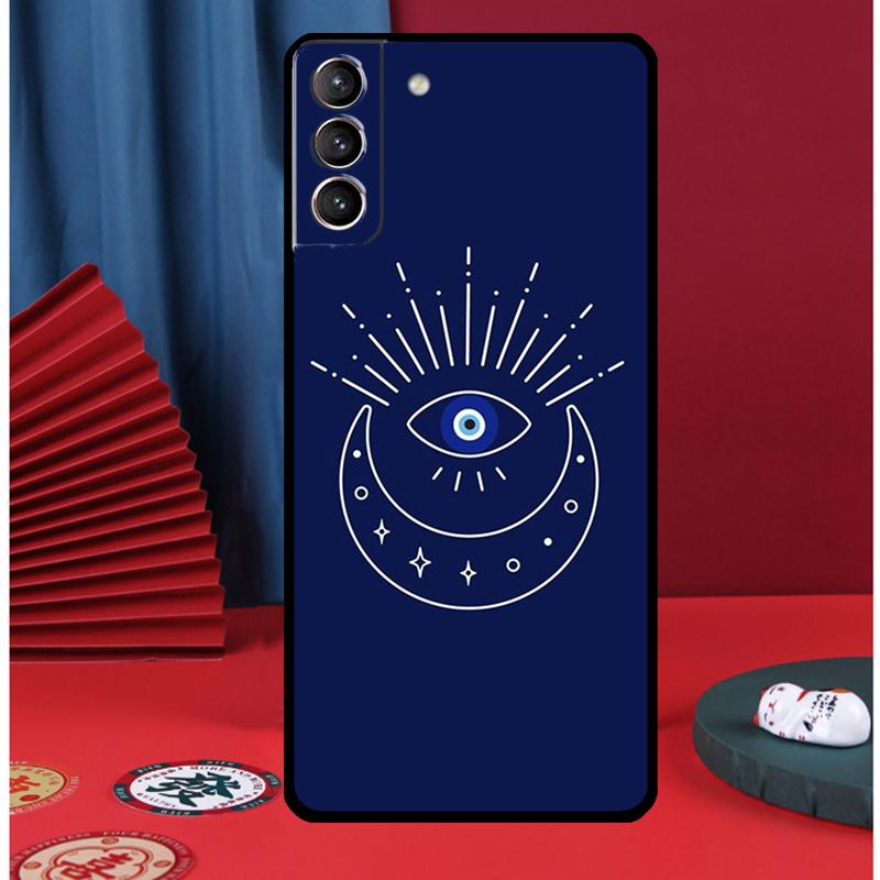 Синий Чехол-Брелок 'Сглаз' для Samsung Galaxy S24 Ultra S9 S10 S20 S21 S22 Plus S23 FE S25 Ultra Задняя Крышка