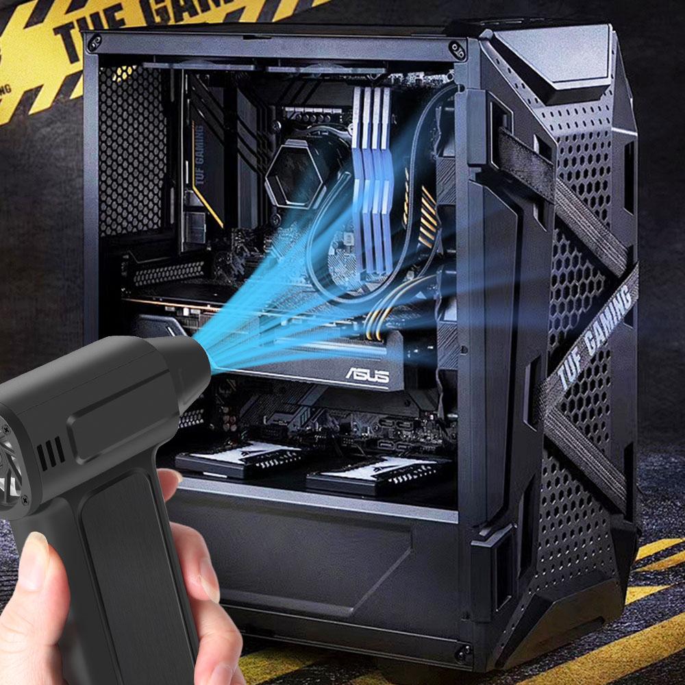 Electric Air Duster 2025 New Violent Hair Dryer Cleaning Blower Tool Turbo Jet Fan 3 Outlet Nozzles Blowing Snow Car Accessories Car Fan Portable