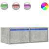 VidaXL Meuble TV avec lumières LED gris béton 75x35,5x25 cm, meuble hifi, centre de divertissement, armoire TV, meuble 860232