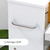 Multifunctional Shelf with Casters, Narrow Design, 4 Compartments, 45x15x91 cm, White