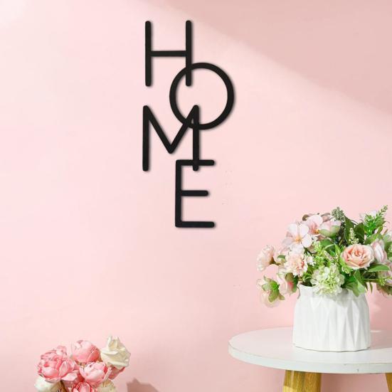Wooden HOME Wall Decoration Farmhouse Rustic Hollow Letter Wall Art Home Bedroom Living Room Kitchen Wall Decorative Sign