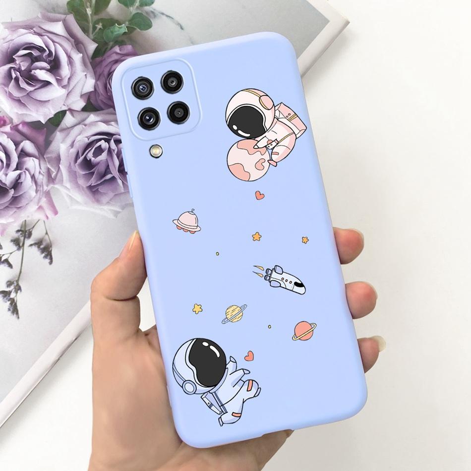 Чехол для телефона Samsung Galaxy M22 Samsung M22 F22 SM-M225F E225F Милый Мультяшный Кот Конфетный Цвет Мягкий Силикон Задняя Крышка Телефона