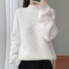 Women Sweater 100% Wool Turtleneck Knit Pullover Thick Winter Jumpers Female Knit Tops