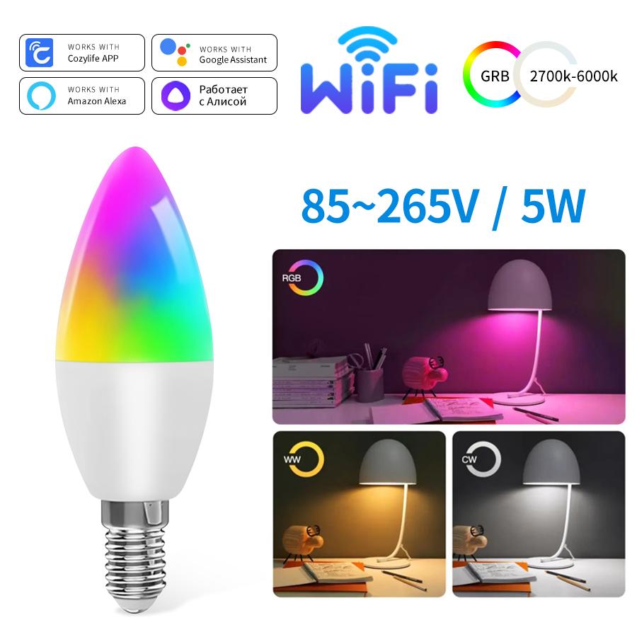 Cozylife Wifi Bluetooth Smart Bulb LED Light Bulb E27 RGB CW WW Alexa Led Lamp 110V 220V Smart Lamps For Google Assisatnt Lights