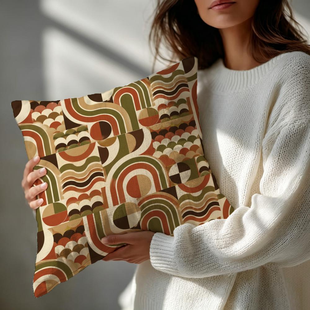 Pattern ss Retro Geometric Cushion Cover Patterned Cushion Cover Romantic Cozy Home Sofa Decoration