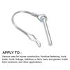 METALLIXITY Safety Coupler Pin (6x55mm) Shaft Lock Pin Round Arch Wire Retainer and Ear Tractor Trailer Truck Mower
