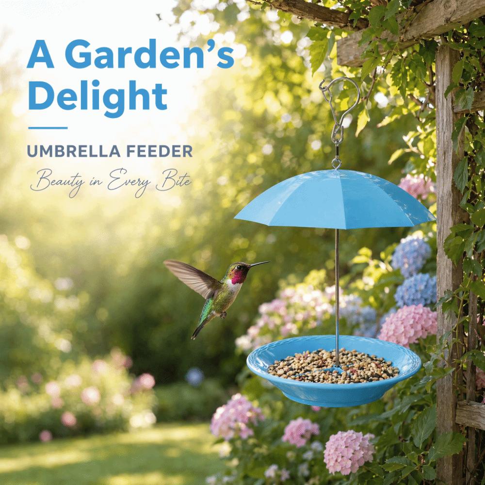 Weatherproof Umbrella Bird Feeder UV Protection Bird Water Drinker Bird Watching