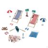 15pcs/set Dollhouse 1/12 Scale DIY Miniature Beach Playset Model Decor Accs