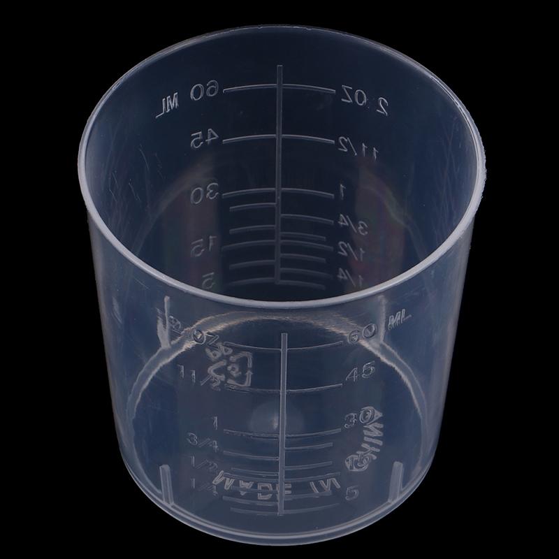 10 шт. 60 мл лабораторный пластиковый мерный стаканчик с прозрачной шкалой