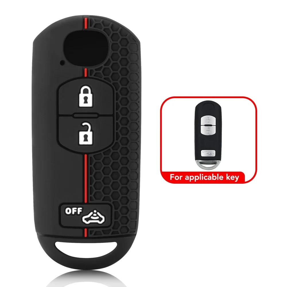 Silicone Remote Key Cover Case for MAZDA CX-5 CX-3 2 3 5 6 CX-7 CX-9 Demio Speed Miata MX5 Case 2 3 4 Button 2018 2019 2020 2021