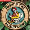 2D Flat 20*20cm 1pc How the Mcshit Going Clowns Use the Toilet Scene Wall Hanging Decoration, Funny& Humorous Round Wooden Pendant, Novel Decoration