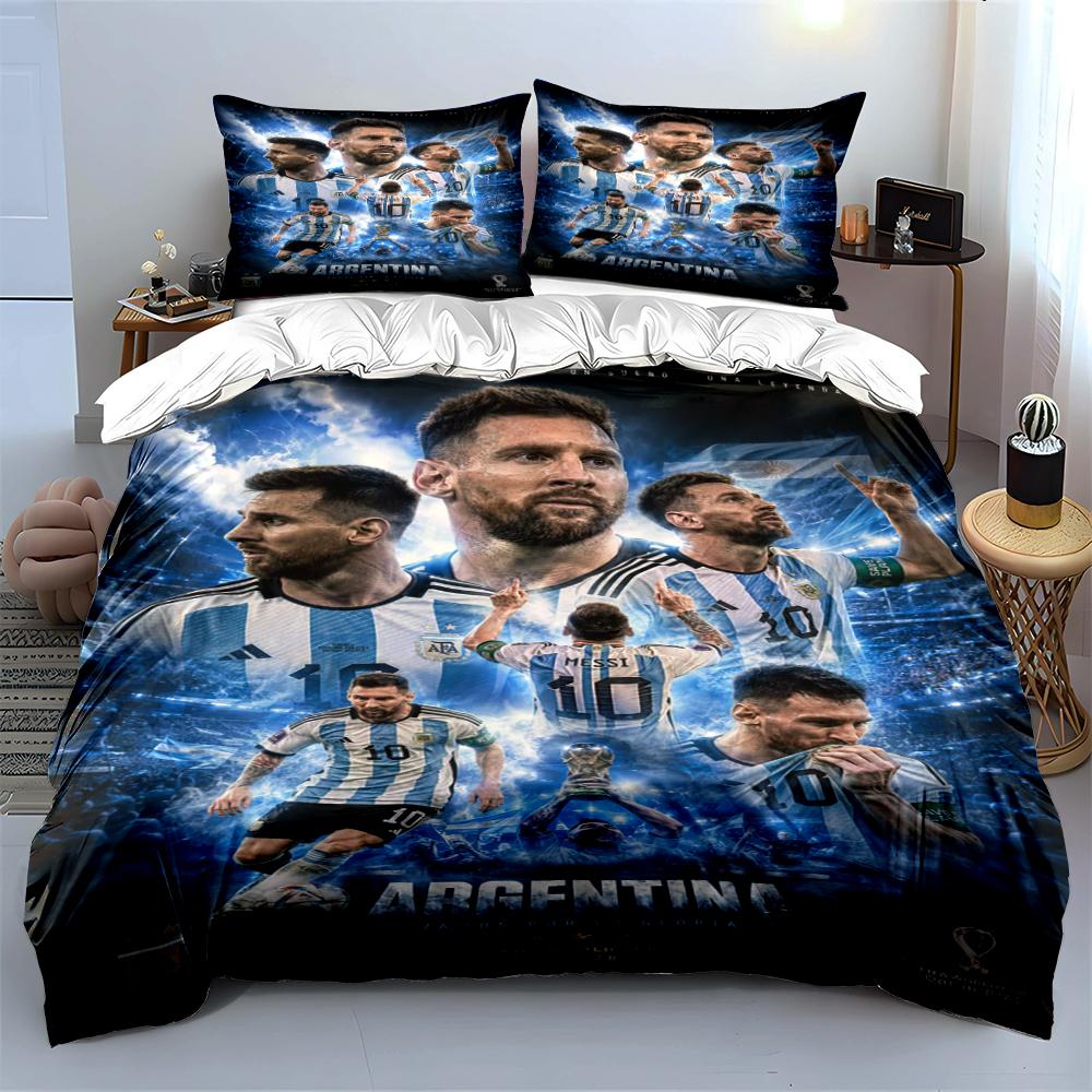 Argentina Soccer Bedding Set Bedding Duvet Cover Set Duvet Cover Pillowcases Home Decor (1 * Duvet Cover 2 * Pillowcases, without duvet insert)