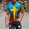 Summer Fashion Mens T-shirt Black and White Jesus 3D Print Unisex Casual T-shirt Kids Tops Mans Tops