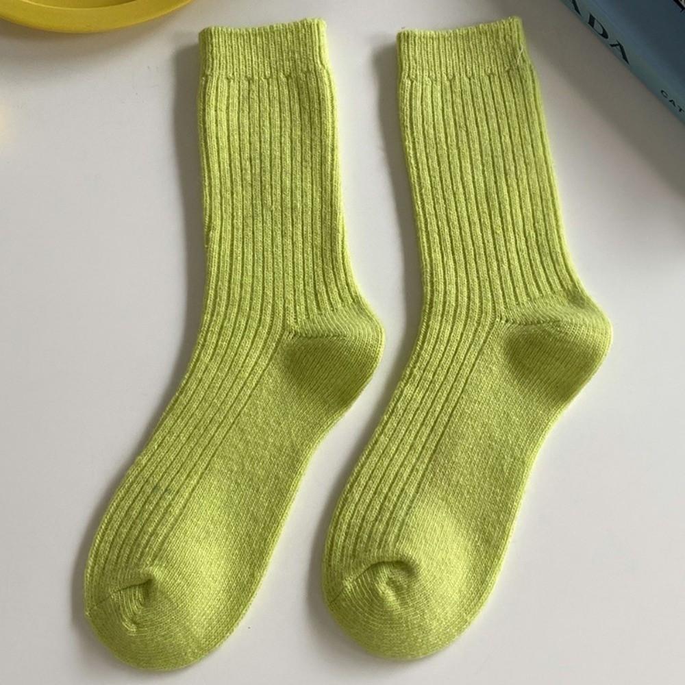 Thicken Mid-Calf Socks Warm Long Stockings New Knitted Socks Daily Wear