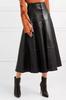 Women Skirt Black Long Handmade Genuine Lambskin Leather Casual Stylish Party Wear