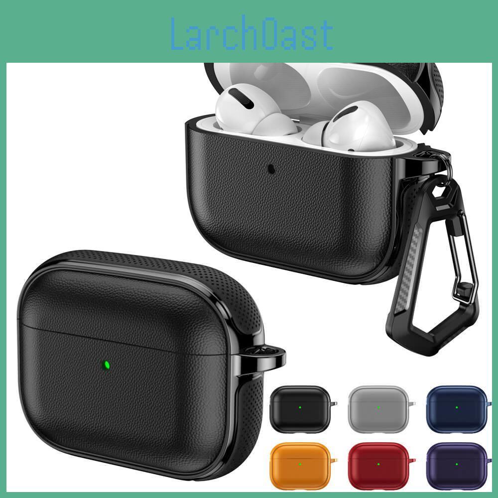 Case For Earphone Airpods Keysion Pro 3 2 Leather Texture Soft Tpu Silicone With Hook Shockproof Headphone Cover For Airpods 4