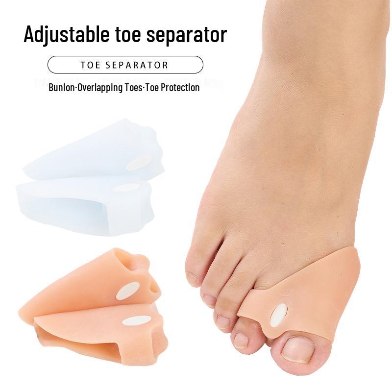 Adjustable Silicone Toe Separator & Corrector for Overlapping Thumb and Little Toe Alignment